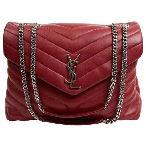 red ysl bag silver